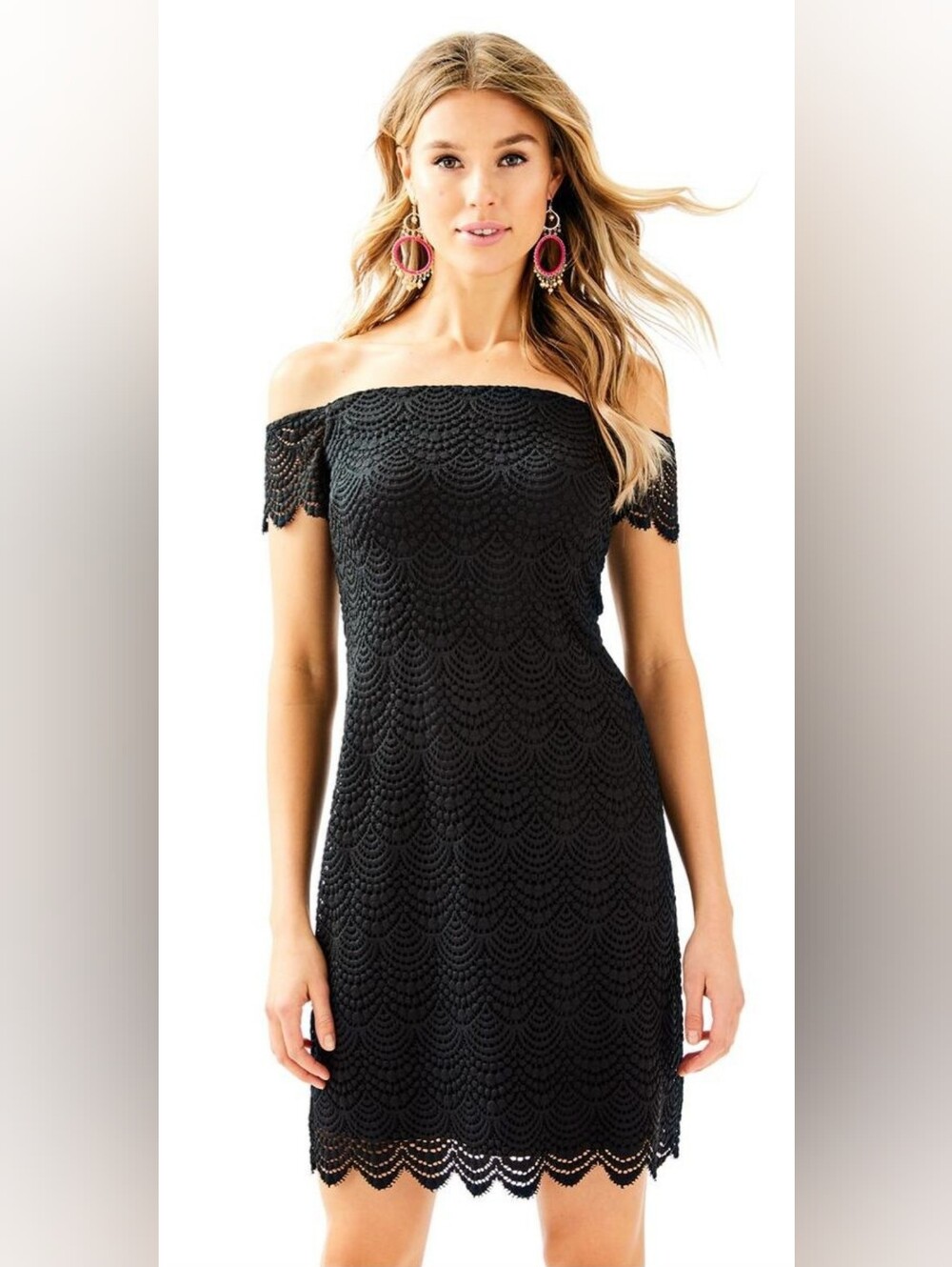 NEW Lilly Pulitzer Jade Dress, size S (Originally $198) Black Onyx Scalloped